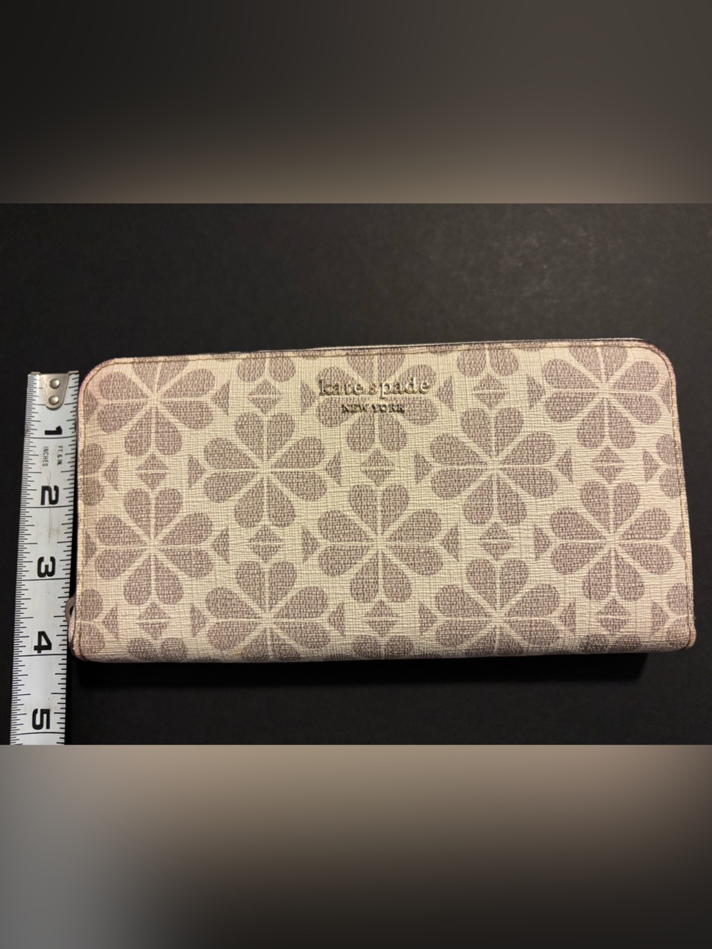 kate spade Cream and Tan Zip Around Wallet - Picture 9 of 9